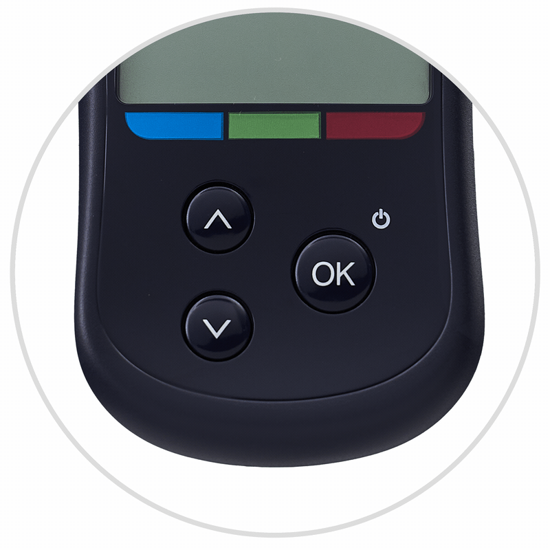 Blue Ultra Plus Flex meter with OK button